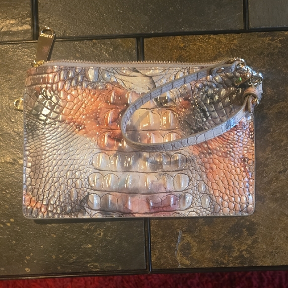Brahmin Multicolor Crocodile Embossed Wristlet - Picture 2 of 7